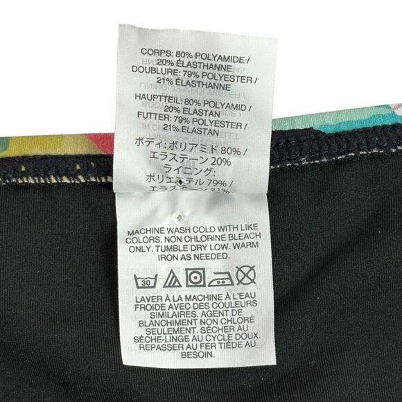 J. Crew Liberty Fabric Bikini 36B Top / Medium Bottom Black Pink Yellow - Picture 6 of 16